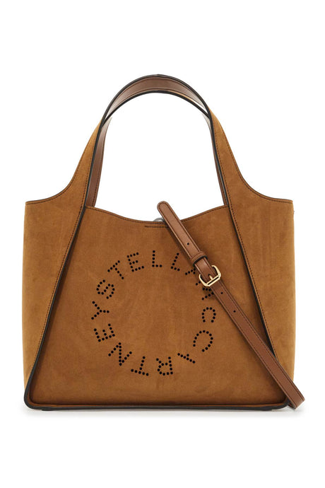 STELLA MCCARTNEY Logo Perforated Vegan Leather Tote Handbag