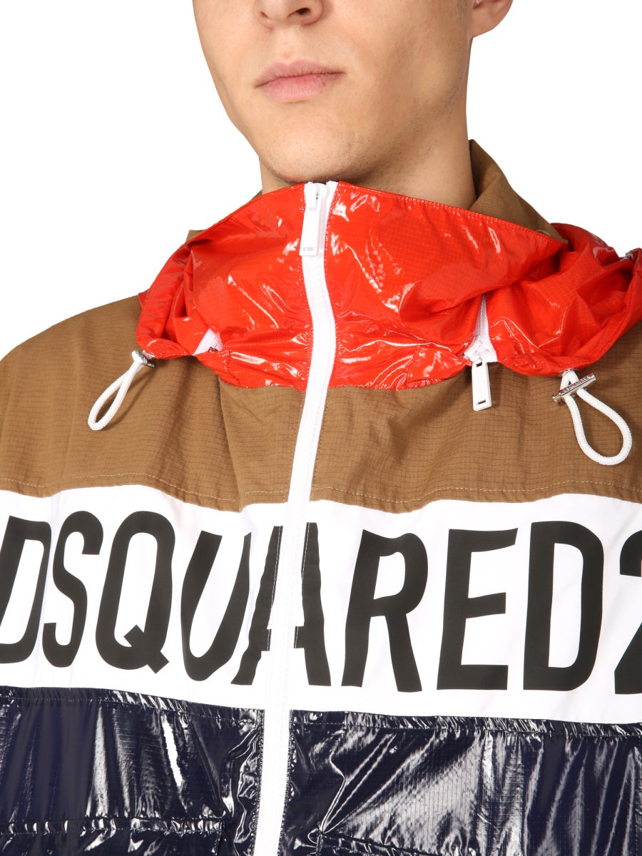 DSQUARED Men's Technical Fabric Bomber Jacket