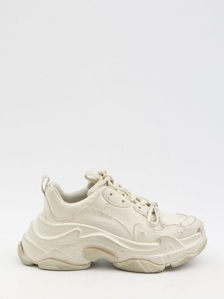 BALENCIAGA Triple S Distressed Sneakers (Size Embossed)