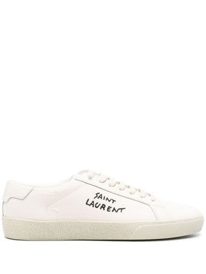 SAINT LAURENT PARIS Court SL/06 Logo-Embroidered Sneakers for Men