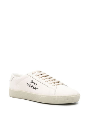 SAINT LAURENT PARIS Court SL/06 Logo-Embroidered Sneakers for Men