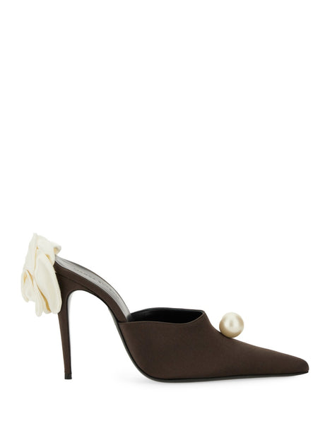 MAGDA BUTRYM Elegant Flat Pumps with Floral Accent