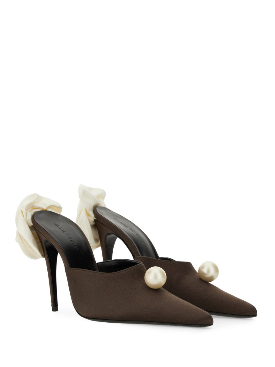 MAGDA BUTRYM Elegant Flat Pumps with Floral Accent