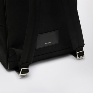 SAINT LAURENT City Backpack with Embroidered and Leather Trim - Mini Size