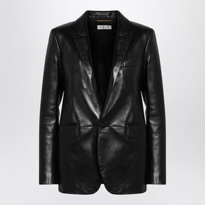 SAINT LAURENT Lambskin Single-Breasted Jacket