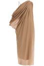 KHAITE One-Shoulder Silk Chiffon Dress - Size 4