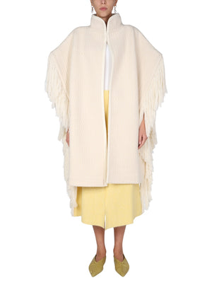 JIL SANDER High Neck Jacquard Cape