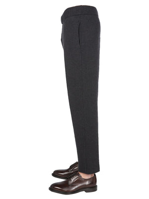 ERMENEGILDO ZEGNA Double Knit Jogging Pants with Elastic Waist