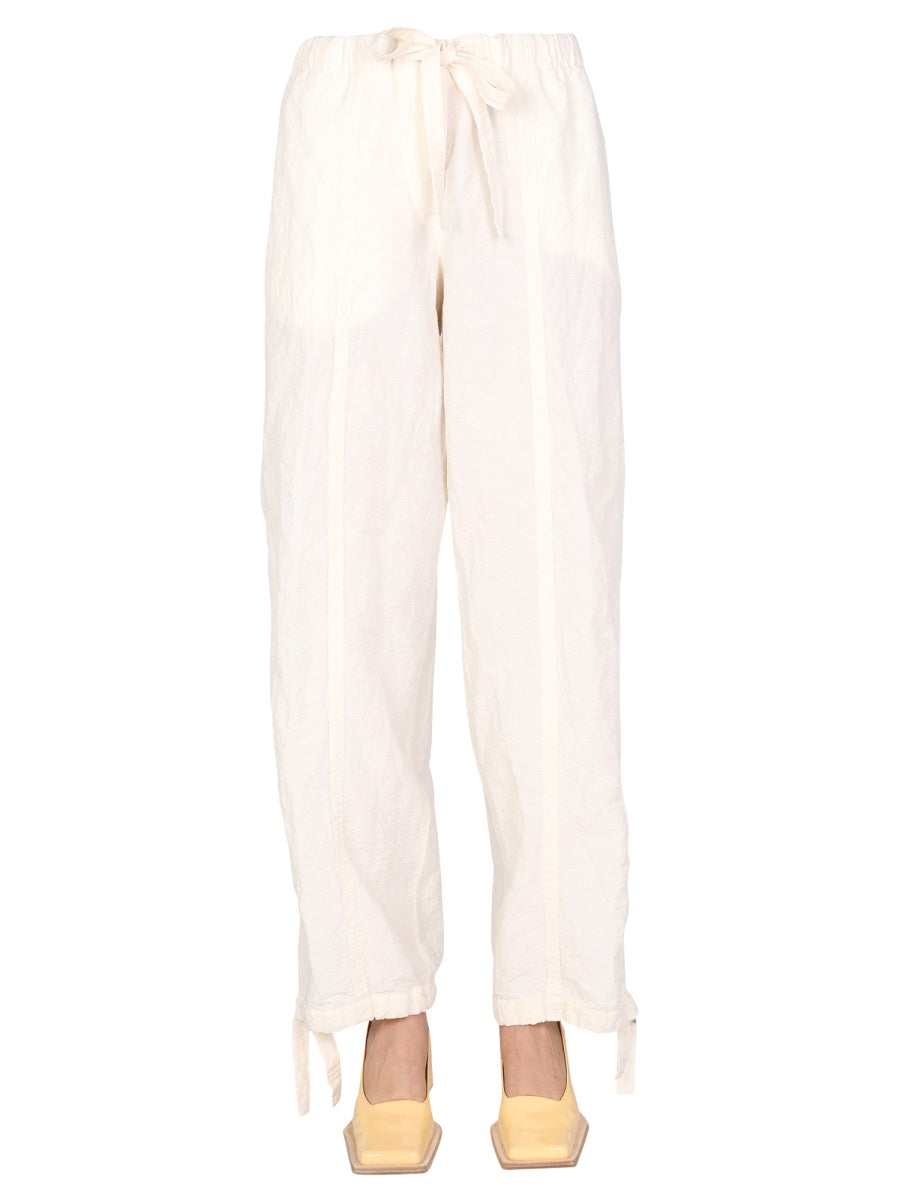 JIL SANDER Drawstring Trousers with Regular Waist for Women