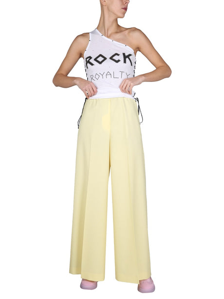 STELLA McCARTNEY Wide Leg Trousers with Logo Elastic Band