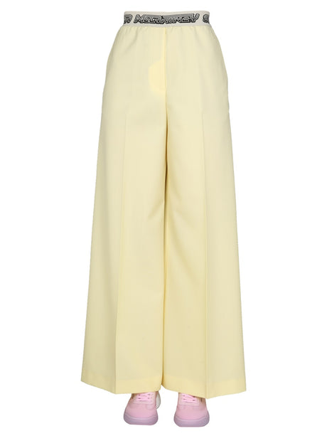 STELLA McCARTNEY Wide Leg Trousers with Logo Elastic Band