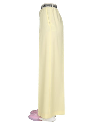 STELLA McCARTNEY Wide Leg Trousers with Logo Elastic Band