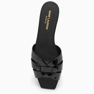 SAINT LAURENT Slide Tribute Patent Leather Sandals - Women's Size 05