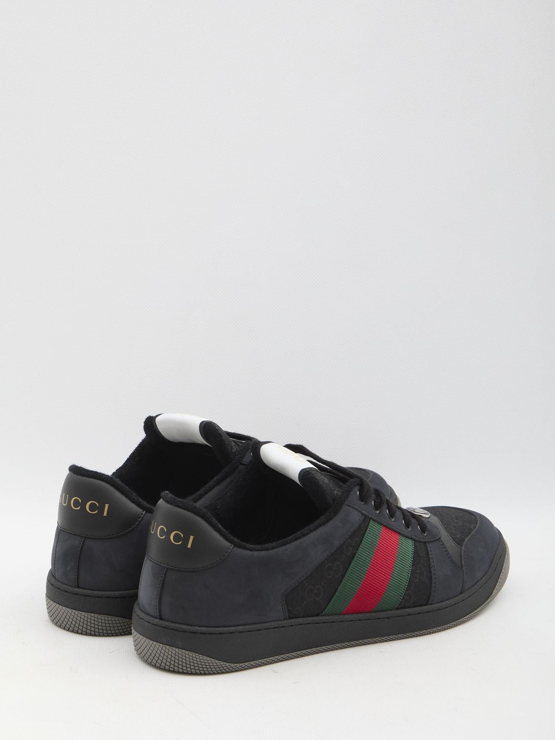 GUCCI Sneaker with Web Stripe and Vintage Detail