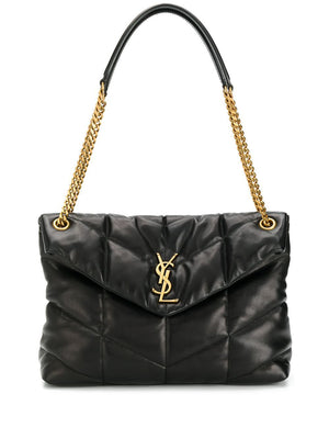 SAINT LAURENT Mini Monogram Puffer Shoulder Handbag