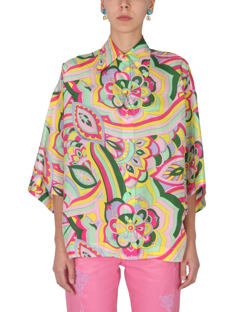 DOLCE & GABBANA 60's Inspired Silk Shirt