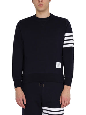 THOM BROWNE Men's Sweatshirt with Intarsio 4Bar Stripe Size 3