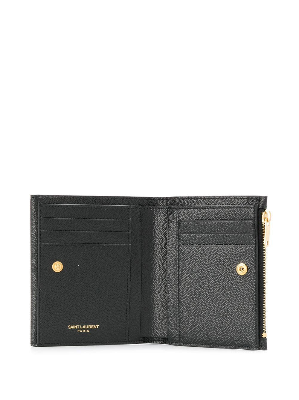 SAINT LAURENT Uptown Mini Calfskin Wallet