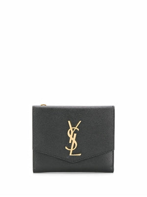 SAINT LAURENT Uptown Mini Calfskin Wallet