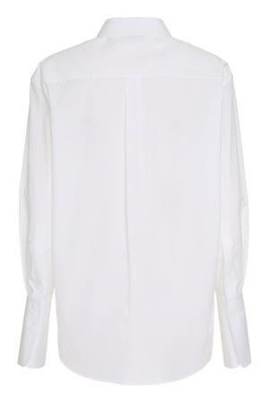 ALEXANDER MCQUEEN Cotton Poplin Shirt with Rounded Hem