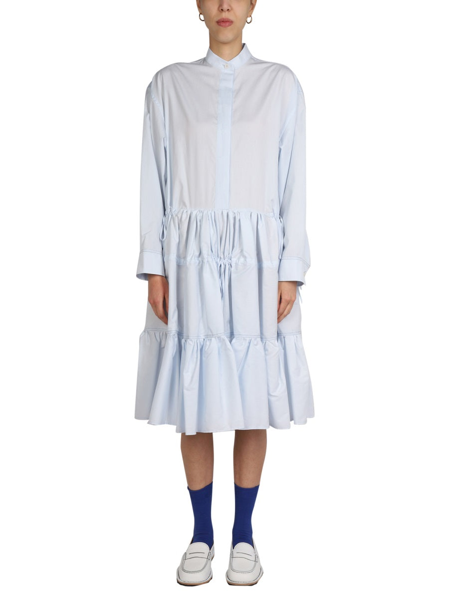 MARNI Mandarin Collar Mini Chemisier Dress for Women