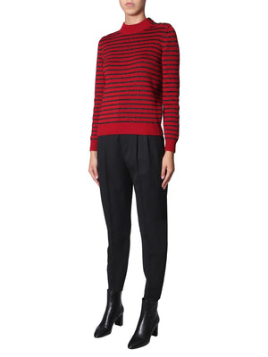 SAINT LAURENT Regular Fit Crew Neck Sweater