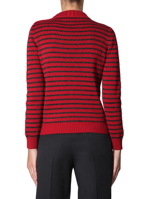 SAINT LAURENT Regular Fit Crew Neck Sweater