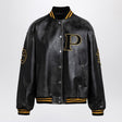 PRADA Vintage Leather Bomber Jacket with Patch Detail - Women’s FW24