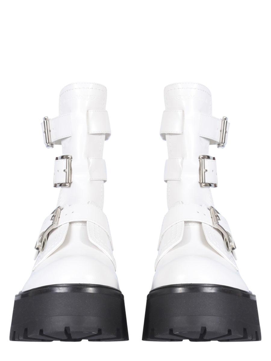 ALEXANDER McQUEEN Fashion Rave Mini Boots with Glossy Finish