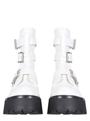 ALEXANDER McQUEEN Fashion Rave Mini Boots with Glossy Finish