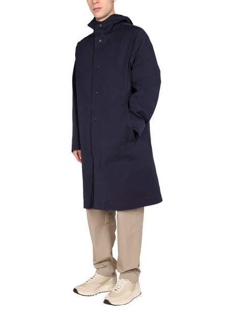 MONOBI Hooded Tall Neck Trench Jacket