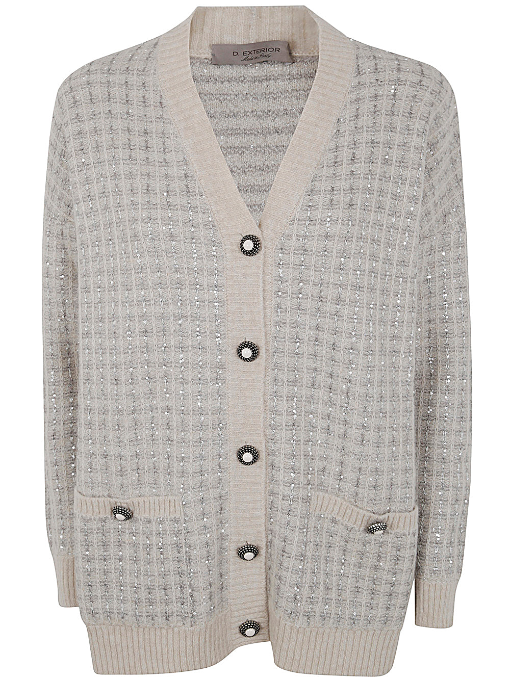 D.EXTERIOR Chic Crystals Cardigan - Perfect for Fall and Winter