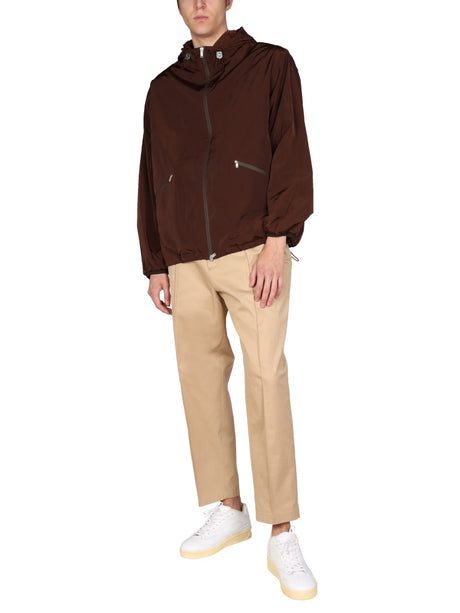 JIL SANDER Men's Hooded Windbreaker with Drawstring