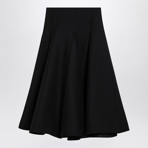 VALENTINO Silk Flounced Midi Skirt