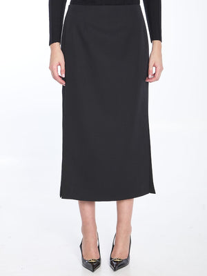 VALENTINO GARAVANI Chic Griscaille Midi Skirt with Side Slits