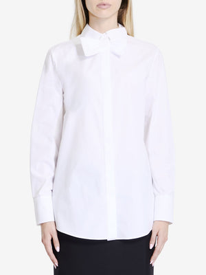 VALENTINO GARAVANI Cotton Poplin Shirt with Bow Detail