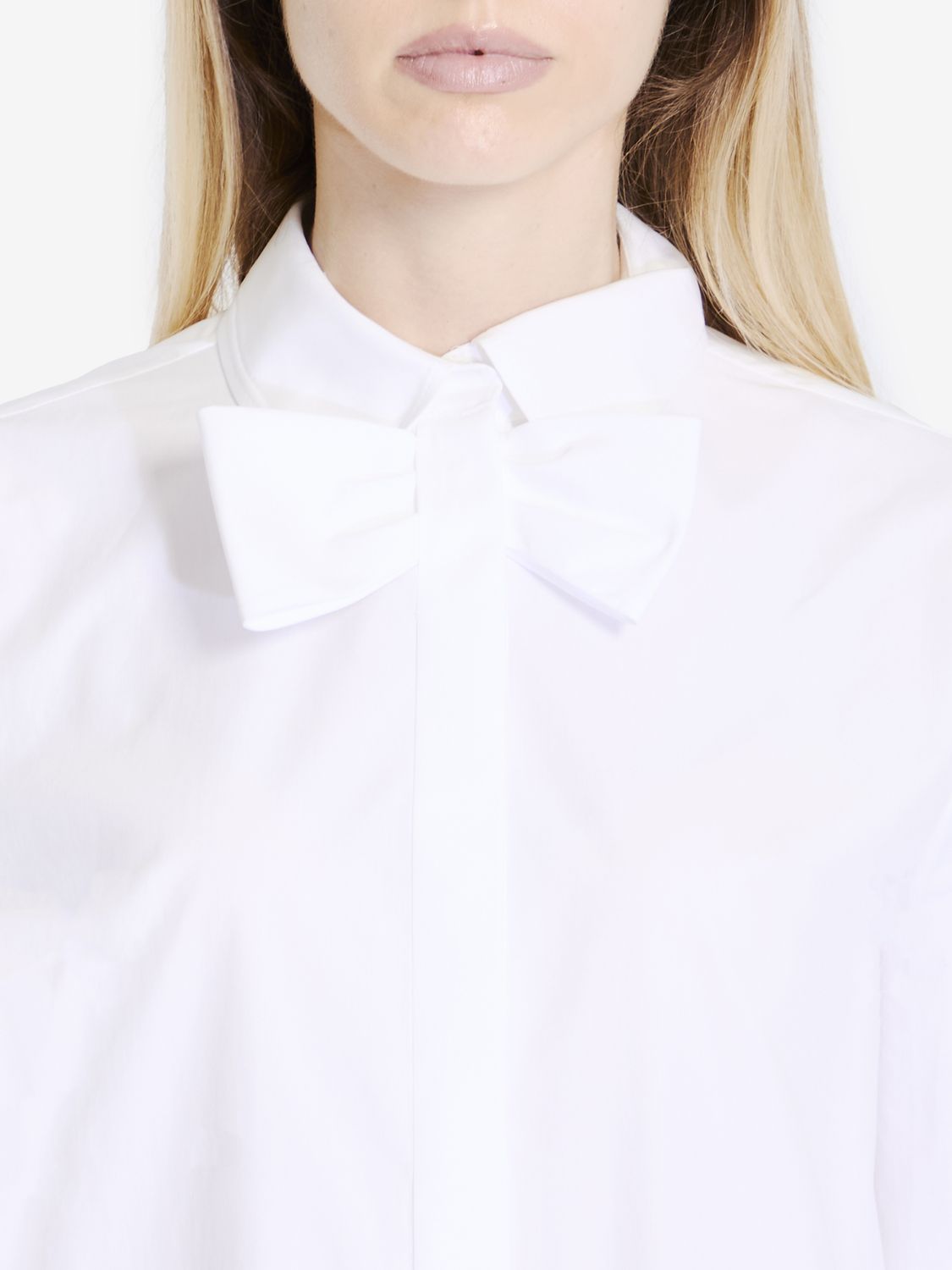 VALENTINO GARAVANI Cotton Poplin Shirt with Bow Detail