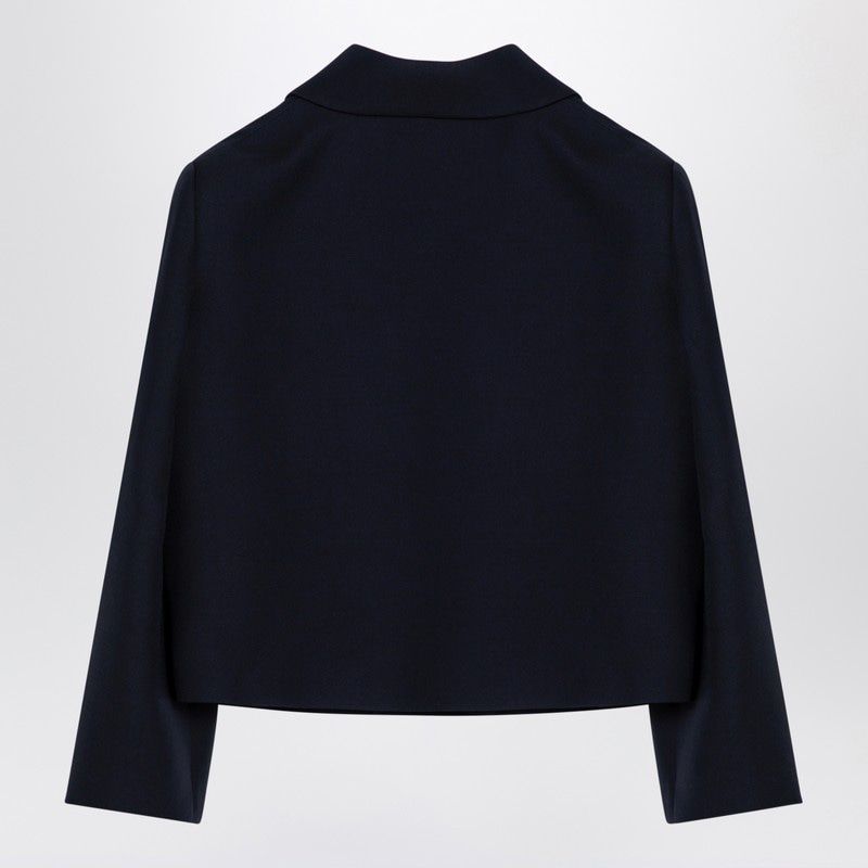 VALENTINO Single-Breasted Mini Wool Crop Jacket