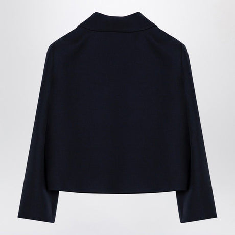 VALENTINO Single-Breasted Mini Wool Crop Jacket