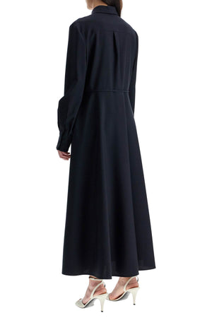 VALENTINO GARAVANI Elegant Wool Dress with Long Sleeves and Golden Belt