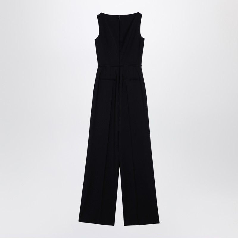 VALENTINO Wool Sleeveless Jumpsuit with Wide-Leg Trousers