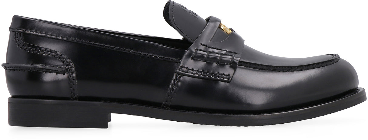 MIU MIU Elegant Leather Loafers for Women