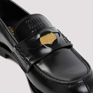 MIU MIU Elegant Leather Loafers for Women