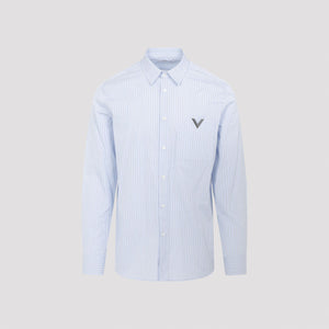 VALENTINO Regimental Striped Cotton Shirt