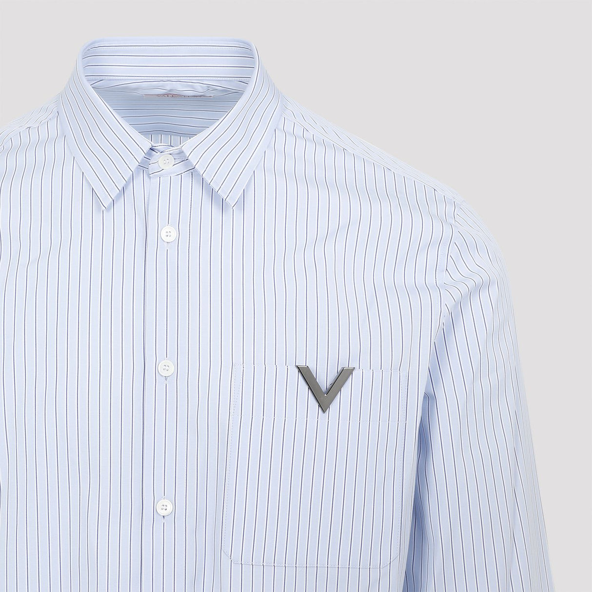 VALENTINO Regimental Striped Cotton Shirt