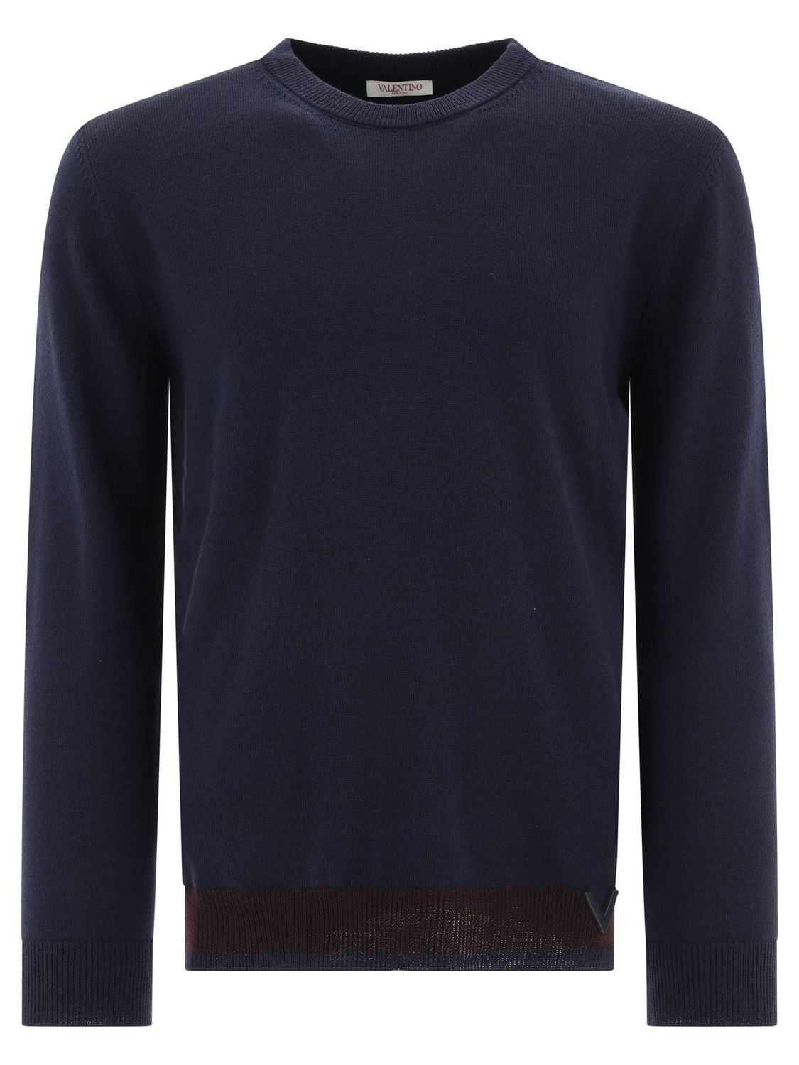 VALENTINO Boxy Fit Long Sleeve Sweater with Rubberized Detail