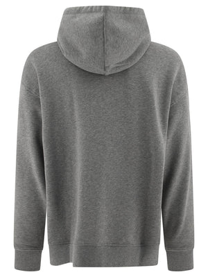 VALENTINO Relaxed Fit Hoodie with Metallic V Detail