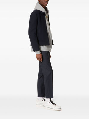 VALENTINO Relaxed Fit Hoodie with Metallic V Detail