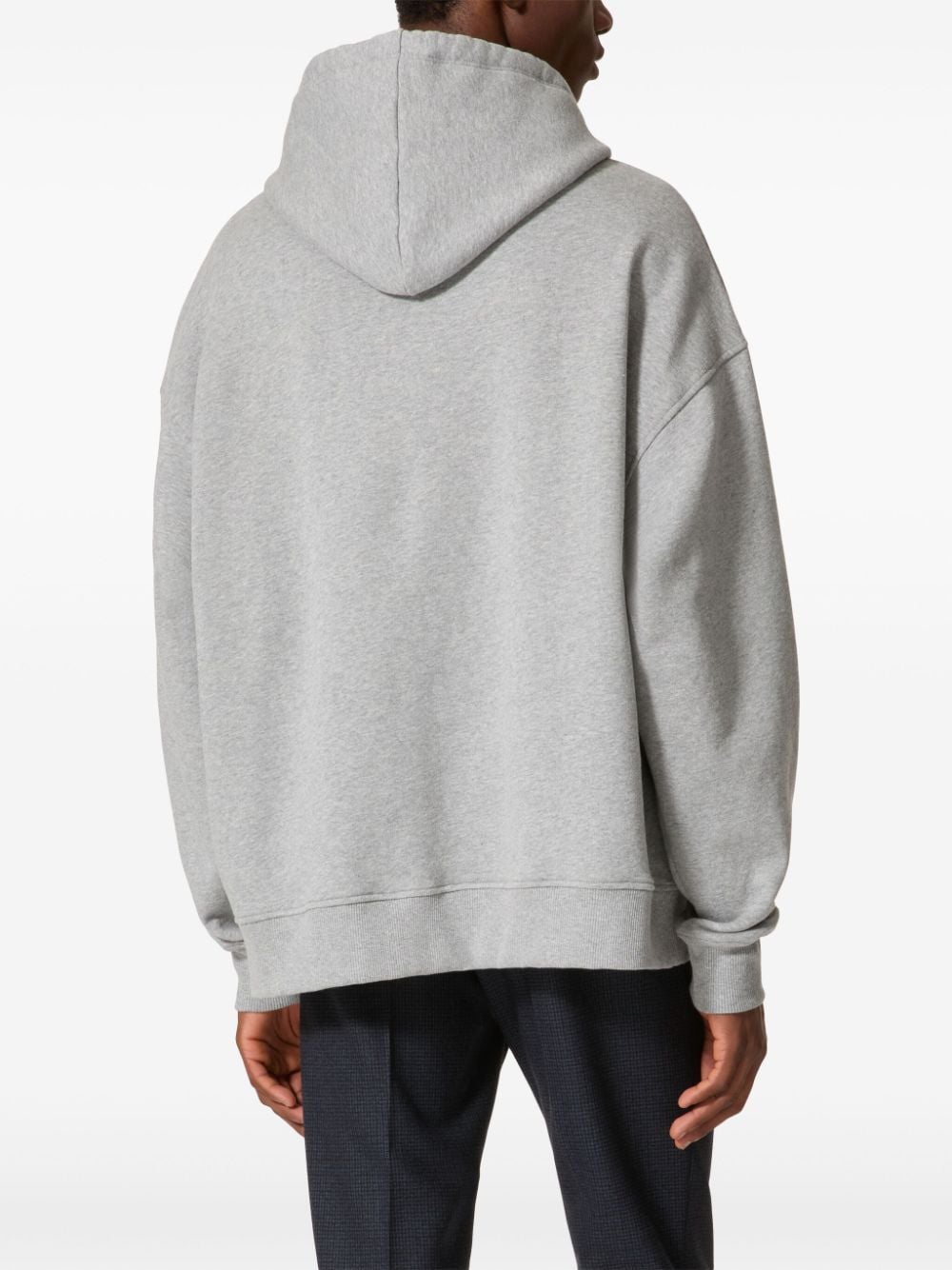 VALENTINO Relaxed Fit Hoodie with Metallic V Detail