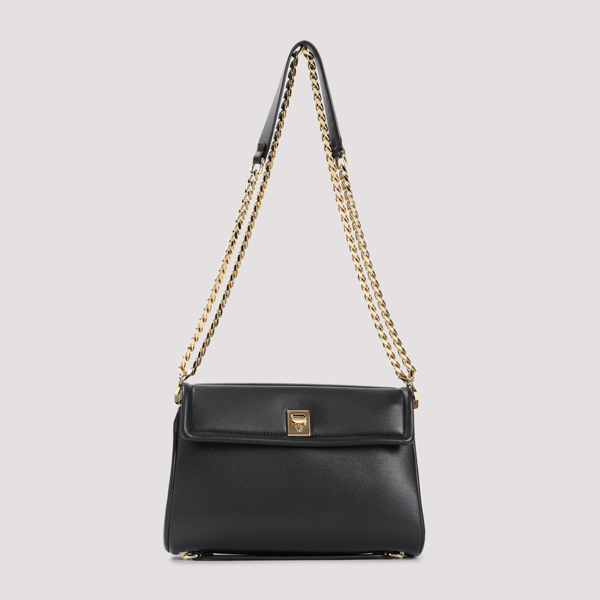 VALENTINO GARAVANI Large Leather Shoulder Bag - 24.5 cm x 17 cm x 5 cm